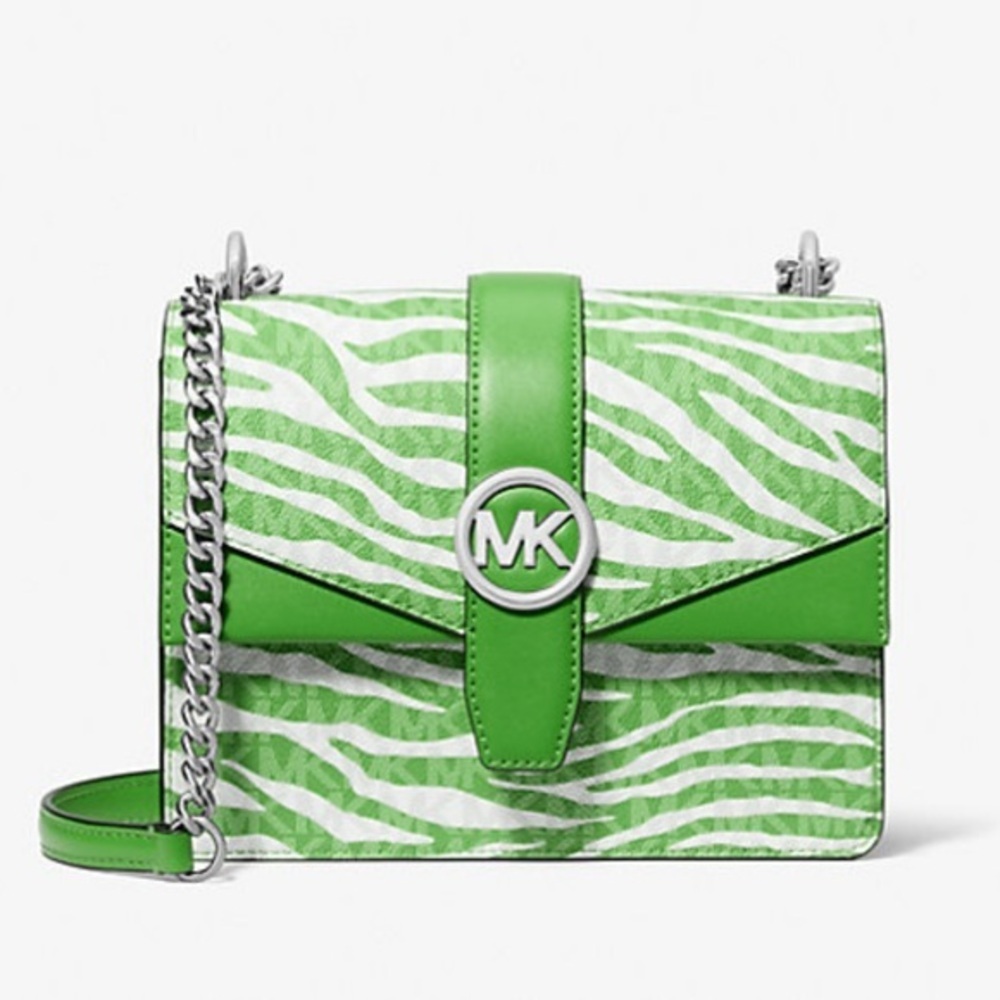 Michael Kors Greenwich Small Animal Print Logo Crossbody Shoulder Bag
